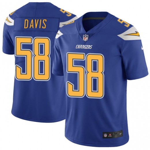 Nike Chargers 58 Thomas Davis Blue Color Rush Limited Jesrey