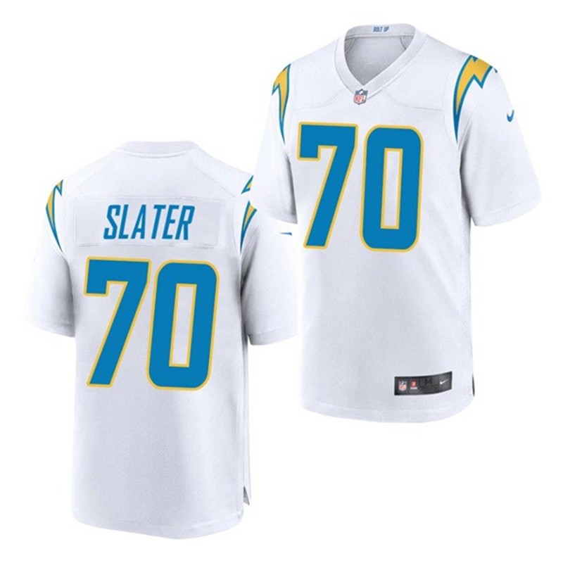 Nike Chargers 70 Rashawn Slater White 2021 Draft Vapor Limited Jersey