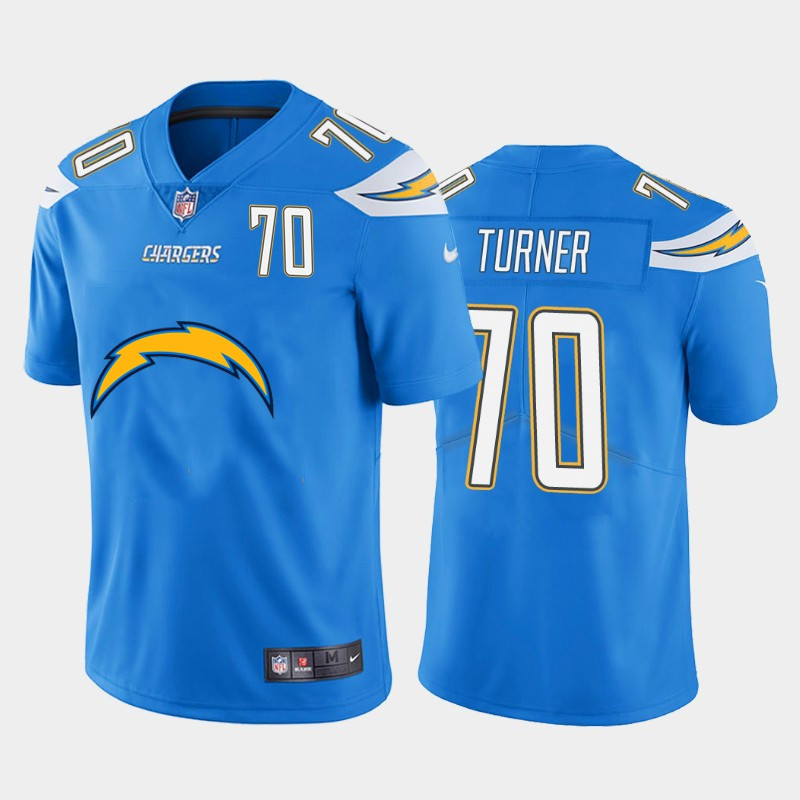 Nike Chargers 70 Trai Turner Blue Team Big Logo Number Vapor Untouchable Limited Jersey