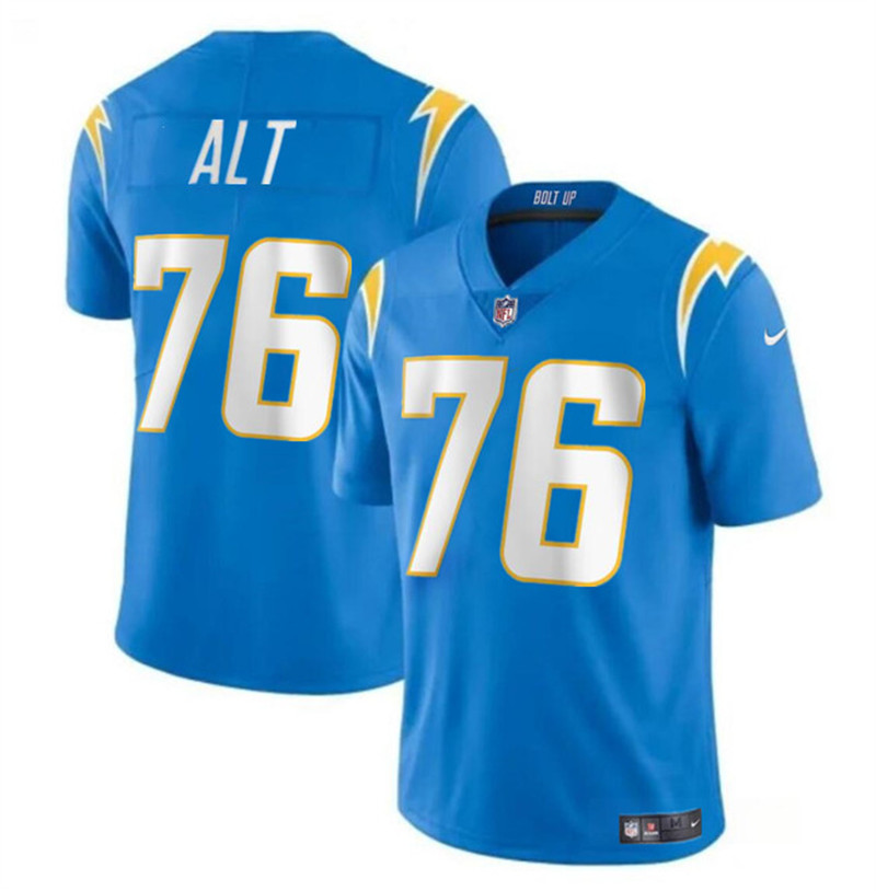 Nike Chargers 76 Joe Alt Blue 2024 NFL Draft Vapor Limited Jersey