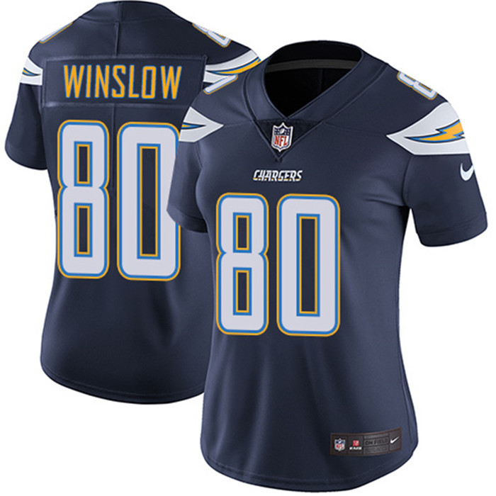  Chargers 80 Kellen Winslow Navy Women Vapor Untouchable Limited Jersey