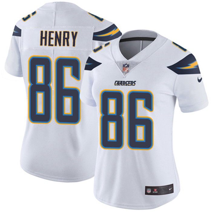  Chargers 86 Hunter Henry White Women Vapor Untouchable Limited Jersey