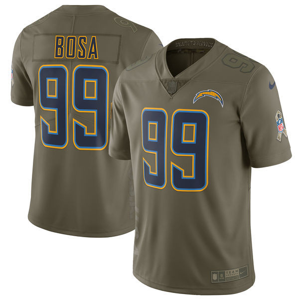  Chargers 99 Joey Bosa Youth Olive Salute To Service Limited Jersey