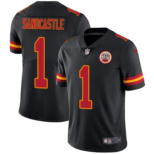  Chiefs 1 Leon Sandcastle Black Vapor Untouchable Limited Jersey