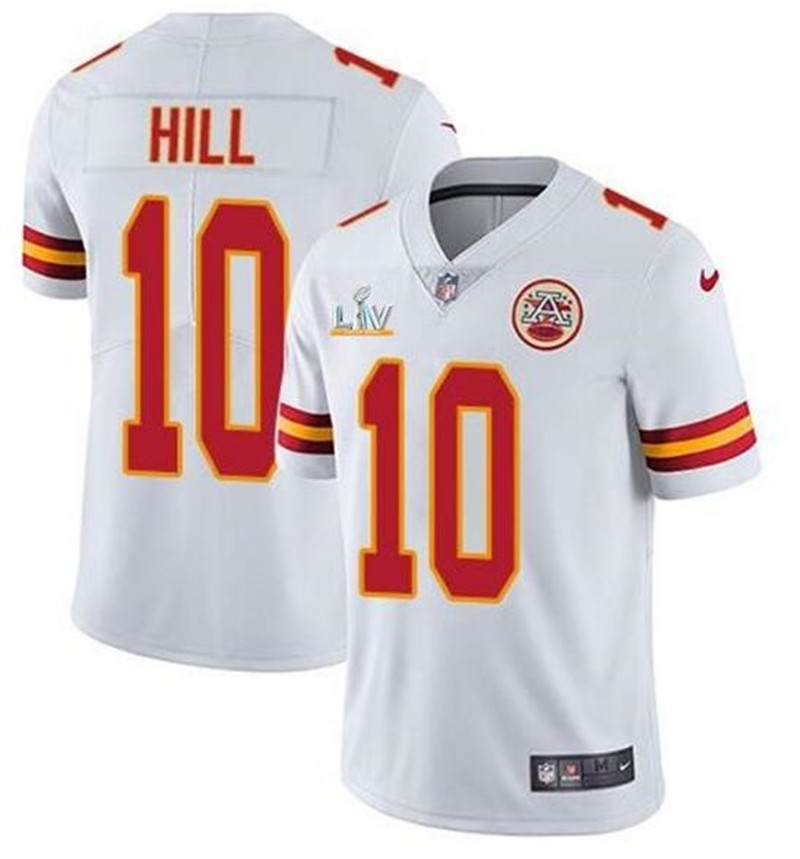 Nike Chiefs 10 Tyreek Hill White 2021 Super Bowl LV Vapor Untouchable Limited Jersey