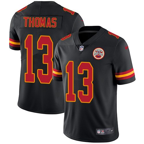  Chiefs 13 De'Anthony Thomas Black Vapor Untouchable Limited Jersey