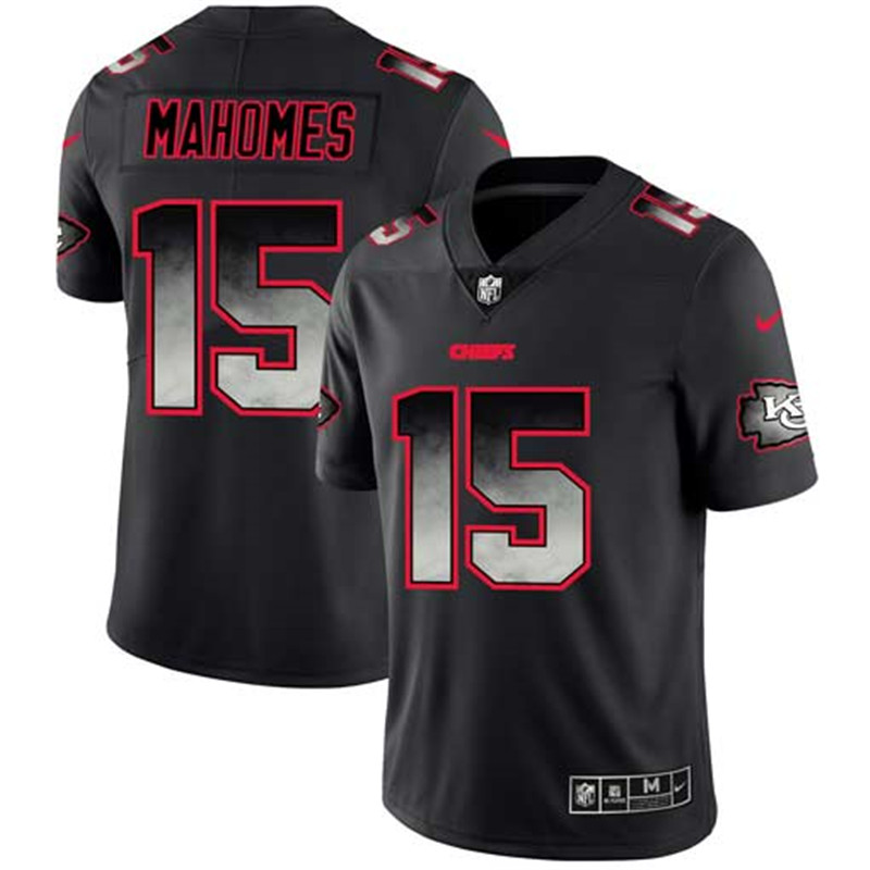 Nike Chiefs 15 Patrick Mahomes Black Arch Smoke Vapor Untouchable Limited Jersey