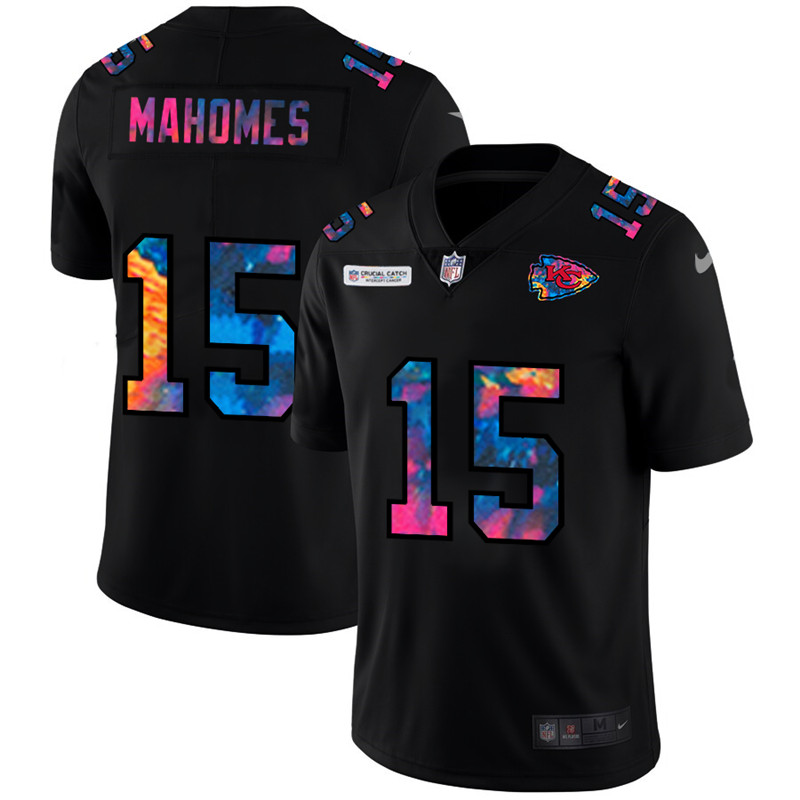 Nike Chiefs 15 Patrick Mahomes Black Vapor Untouchable Fashion Limited Jersey