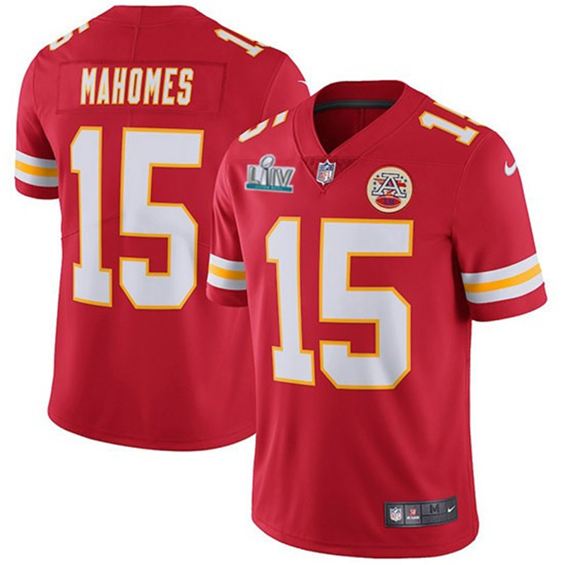 Nike Chiefs 15 Patrick Mahomes Red 2020 Super Bowl LIV Vapor Untouchable Limited Jersey