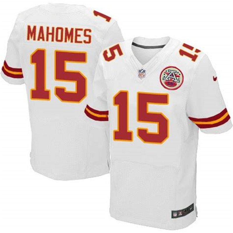  Chiefs 15 Patrick Mahomes White Elite Jersey