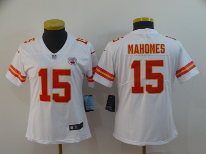  Chiefs 15 Patrick Mahomes White Women Vapor Untouchable Limited Jersey