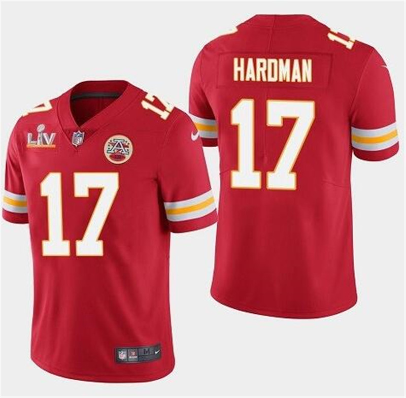 Nike Chiefs 17 Mecole Hardman Red 2021 Super Bowl LV Vapor Untouchable Limited Jersey