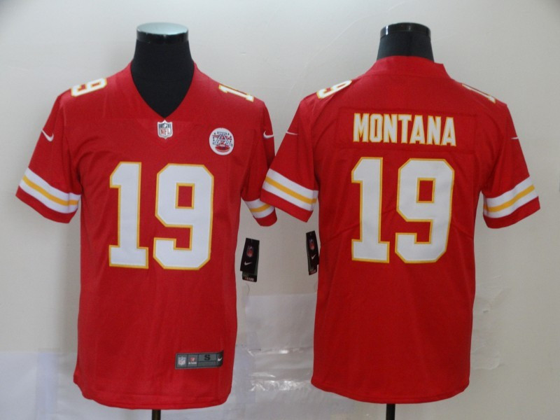  Chiefs 19 Joe Montana Red Vapor Untouchable Limited Jersey