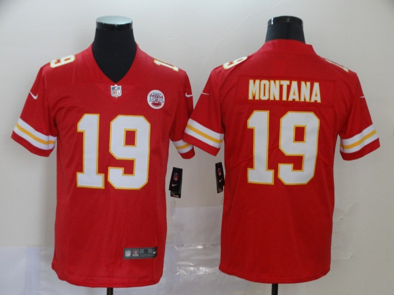  Chiefs 19 Joe Montana Red Vapor Untouchable Limited Jersey