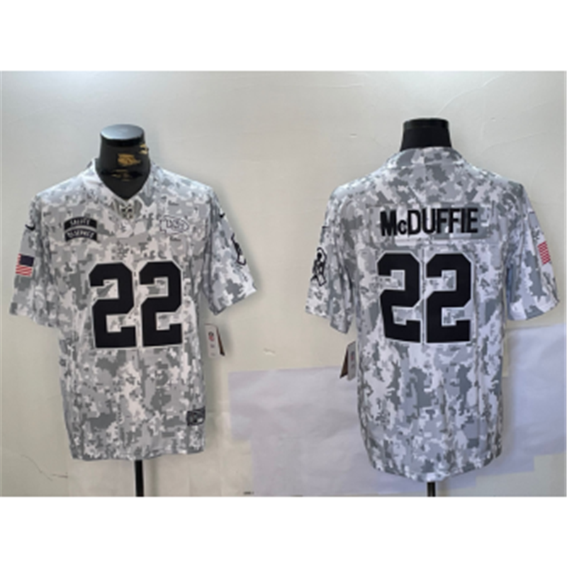 Nike Chiefs 22 McDuffie Arctic Camo 2024 F.U.S.E. Salute to Service Limited Jersey