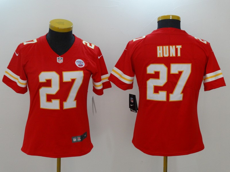  Chiefs 27 Kareem Hunt Red Women Vapor Untouchable Player Limited Jersey