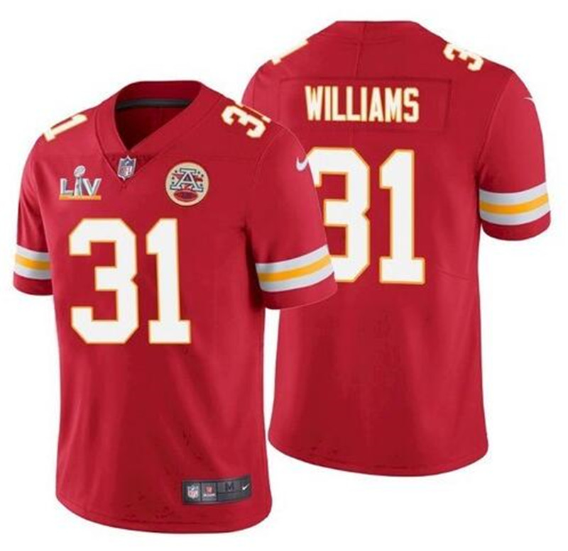 Nike Chiefs 31 Darrel Williams Red 2021 Super Bowl LV Vapor Untouchable Limited Jersey