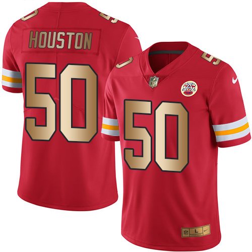  Chiefs 50 Justin Houston Red Gold Vapor Untouchable Limited Jersey