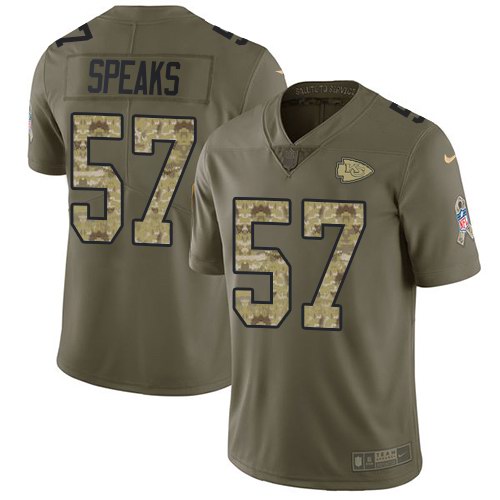  Chiefs 57 Breeland Speaks Olive Camo Salute To Service Limited Jersey