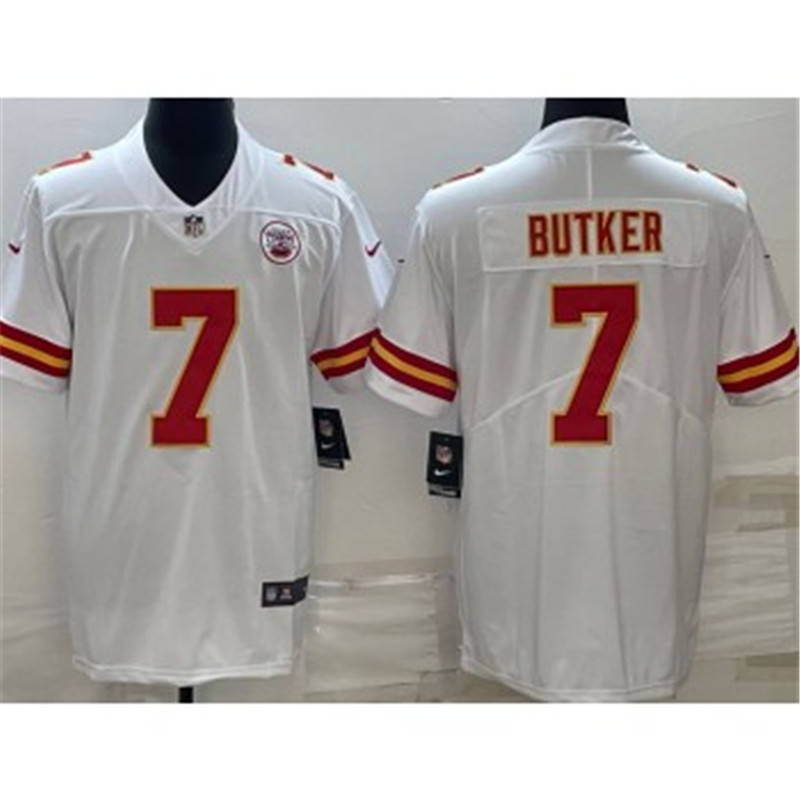 Nike Chiefs 7 Harrison Butker White Vapor Untouchable Limited Jersey