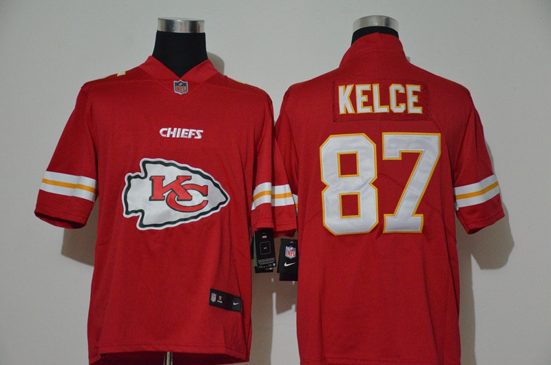 Nike Chiefs 87 Travis Kelce Red Vapor Untouchable Limited Jersey