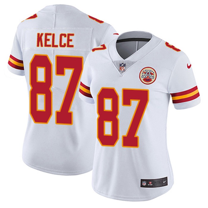  Chiefs 87 Travis Kelce White Women Vapor Untouchable Limited Jersey