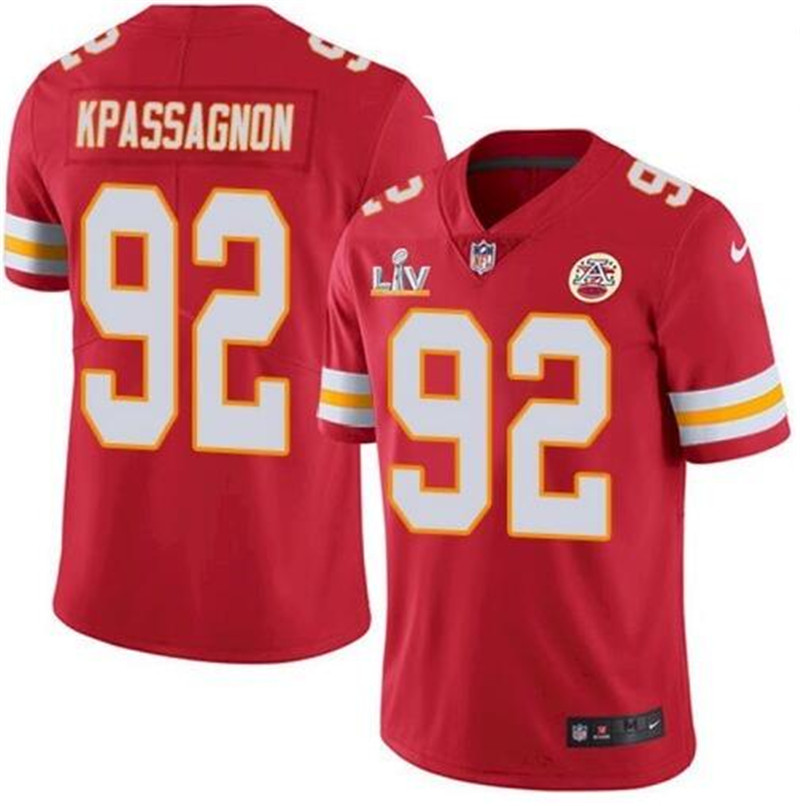 Nike Chiefs 92 Tanoh Kpassagnon Red 2021 Super Bowl LV Vapor Untouchable Limited Jersey