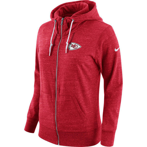  Chiefs Fresh Logo Red Women's Full Zip Hoodie