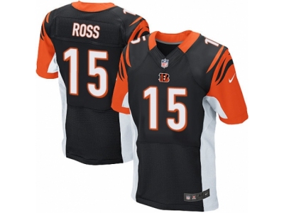  Cincinnati Bengals 15 John Ross Elite Black Team Color NFL Jersey