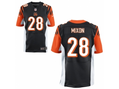  Cincinnati Bengals 28 Joe Mixon Elite Black Team Color NFL Jersey