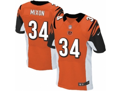  Cincinnati Bengals 34 Joe Mixon Elite Orange Alternate NFL Jersey