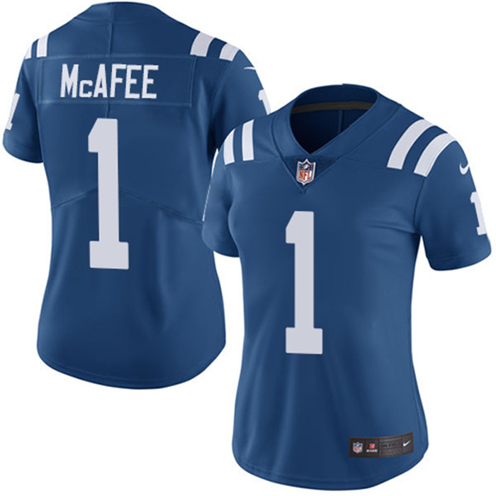  Colts 1 Pat McAfee Royal Women Vapor Untouchable Limited Jersey