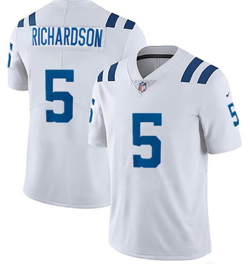 Nike Colts 5 Anthony Richardson White 2023 NFL Draft Vapor Limited Jersey