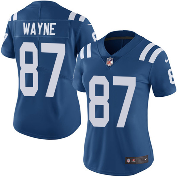  Colts 87 Reggie Wayne Royal Women Vapor Untouchable Limited Jersey