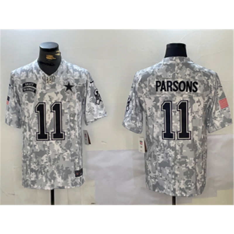 Nike Cowboys 11 Micah Parsons Arctic Camo 2024 F.U.S.E. Salute to Service Limited Jersey