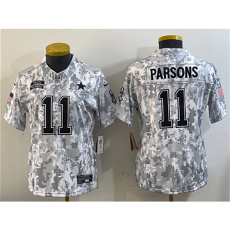 Nike Cowboys 11 Micah Parsons Arctic Camo 2024 F.U.S.E. Salute to Service Limited Wonem Jersey