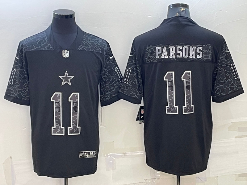 Nike Cowboys 11 Micah Parsons Black RFLCTV Limited Jersey