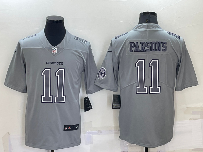 Nike Cowboys 11 Micah Parsons Gray Atmosphere Fashion Vapor Limited Jersey