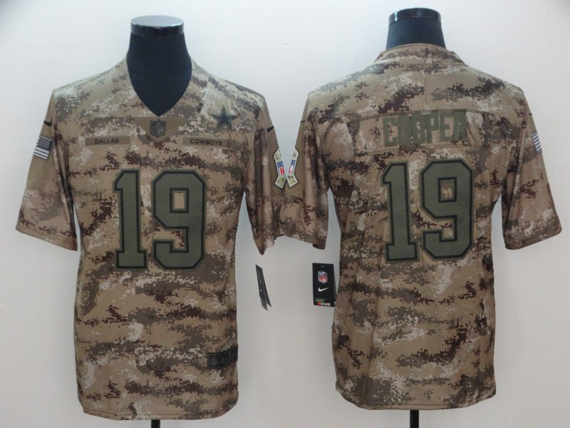  Cowboys 19 Amari Cooper Camo Salute To Service Limited Jersey