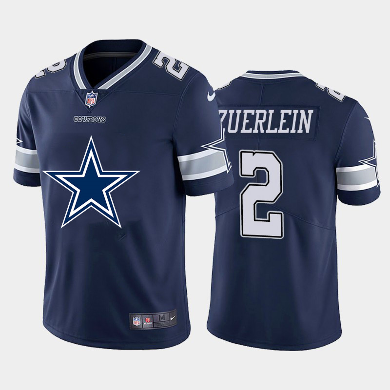 Nike Cowboys 2 Greg Zuerlein Navy Team Big Logo Vapor Untouchable Limited Jersey