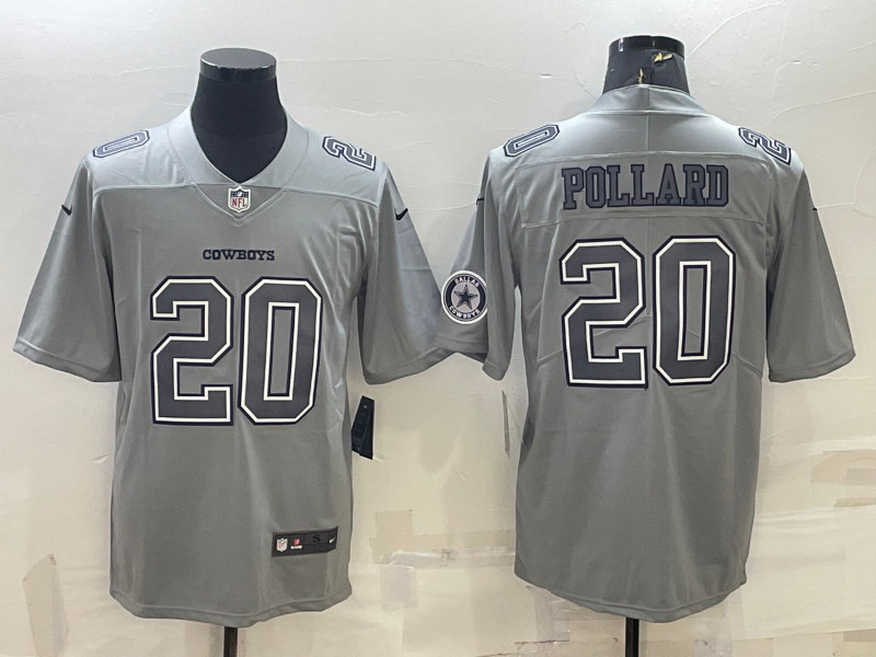 Nike Cowboys 20 Tony Pollard Gray Atmosphere Fashion Vapor Limited Jersey