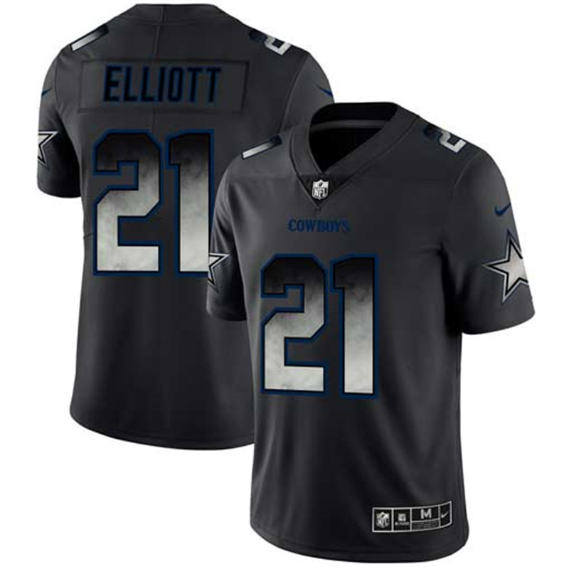 Nike Cowboys 21 Ezekiel Elliott Black Arch Smoke Vapor Untouchable Limited Jersey