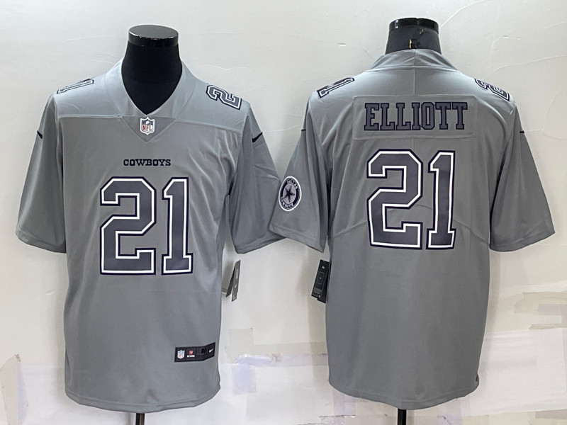 Nike Cowboys 21 Ezekiel Elliott Gray Atmosphere Fashion Vapor Limited Jersey