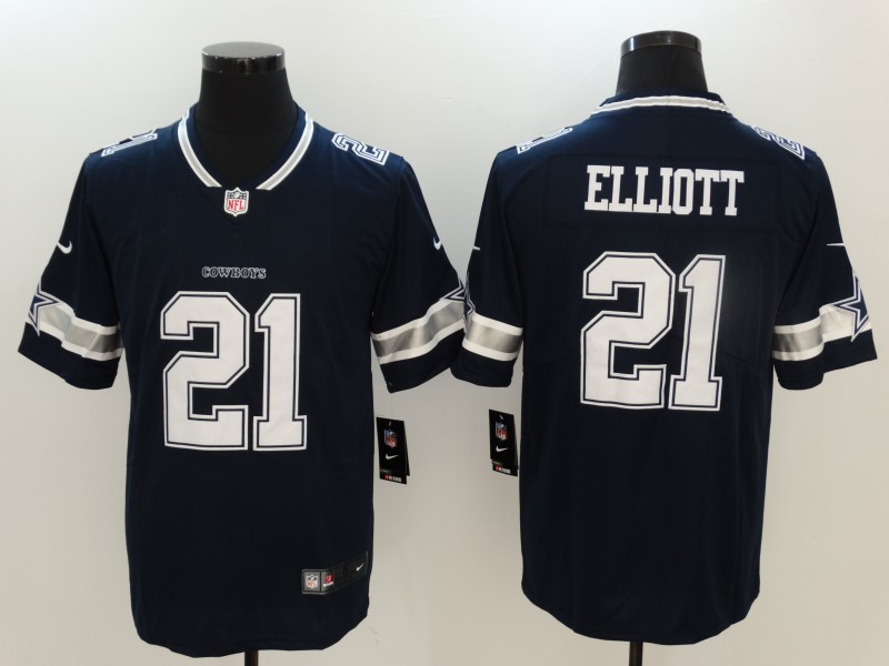  Cowboys 21 Ezekiel Elliott Navy Vapor Untouchable Player Limited Jersey