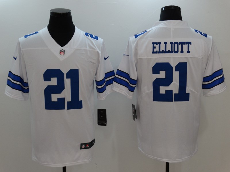  Cowboys 21 Ezekiel Elliott White Vapor Untouchable Player Limited Jersey