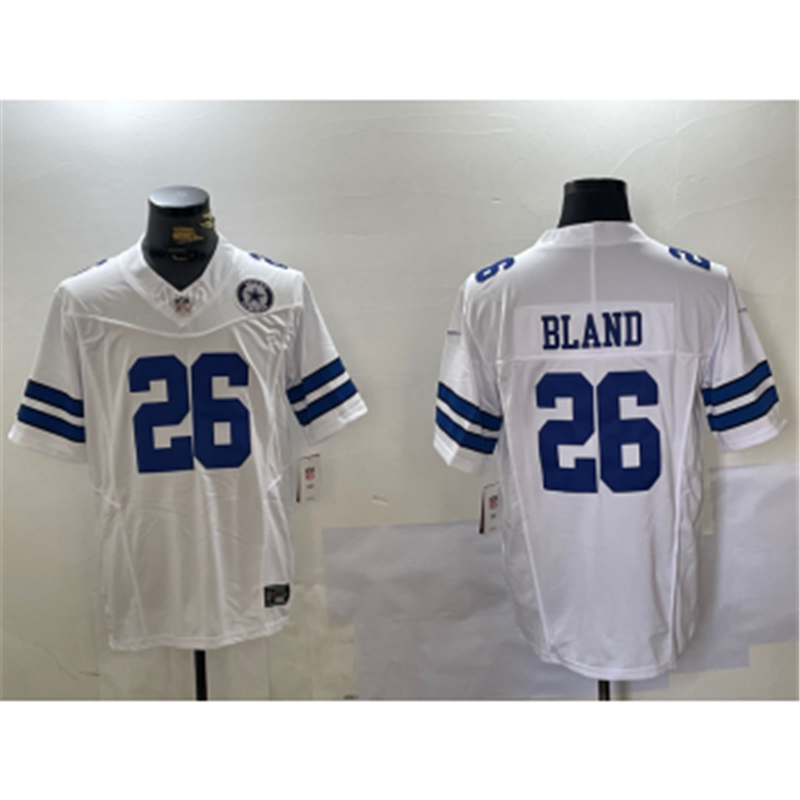 Nike Cowboys 26 DaRon Bland White Team Logo F.U.S.E. Vapor Limited Jersey
