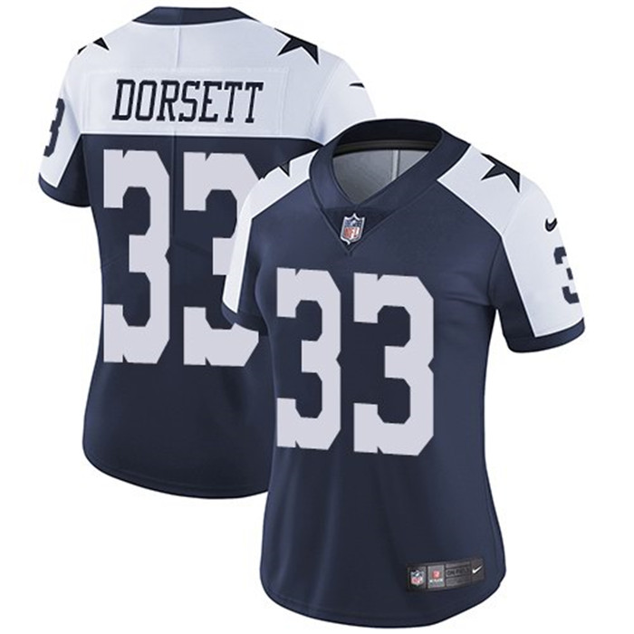  Cowboys 33 Tony Dorsett Navy Alternate Women Vapor Untouchable Limited Jersey