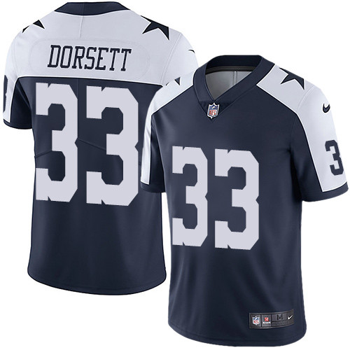  Cowboys 33 Tony Dorsett Navy Throwback Vapor Untouchable Player Limited Jersey