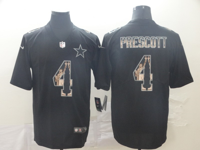 Nike Cowboys 4 Dak Prescott Black Statue of Liberty Limited Jersey