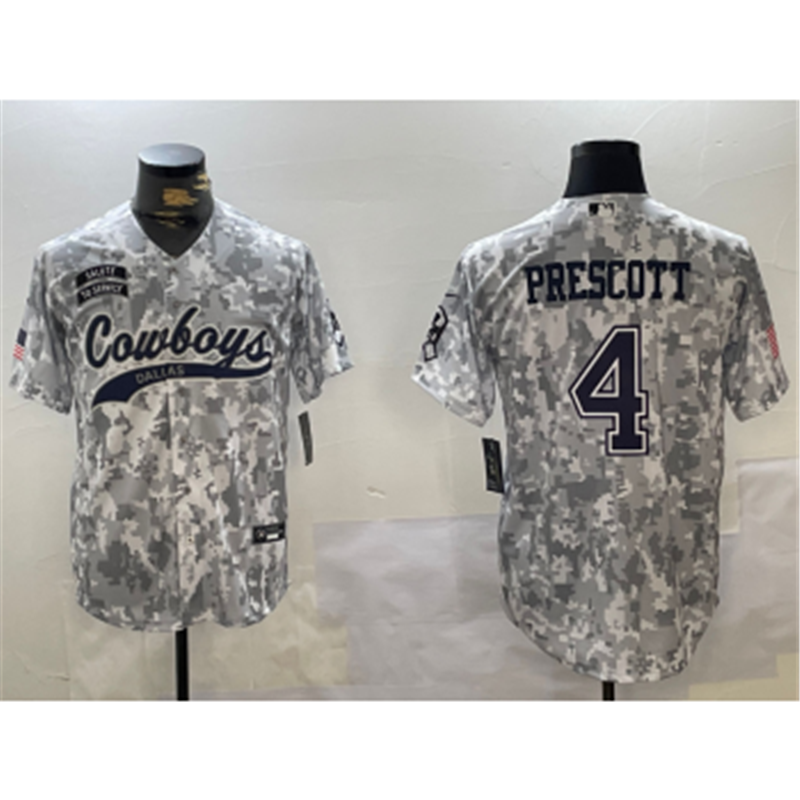 Nike Cowboys 4 Prescott Camo Vapor Baseball Limited Jersey